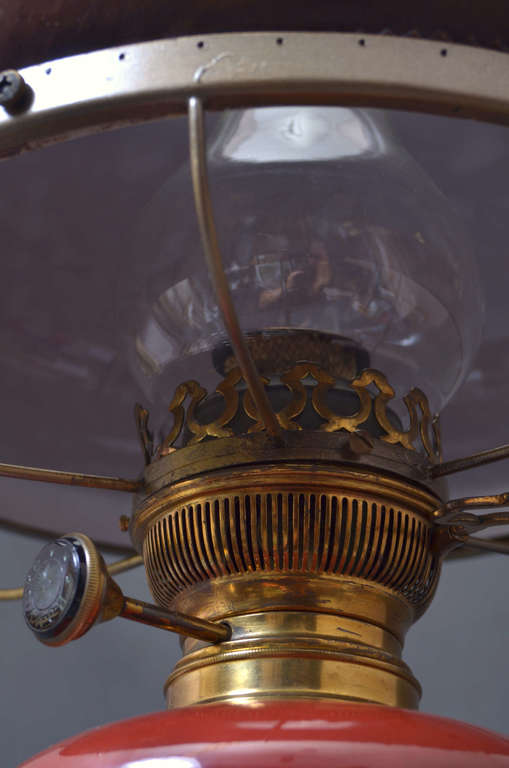 Фарфоровая керосиновая лампа с отделкой из бронзы