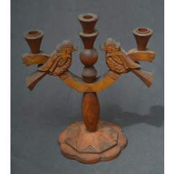 Wooden candlestick 