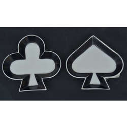 Porcelāna trauciņi ar karšu simboliem 2 gab