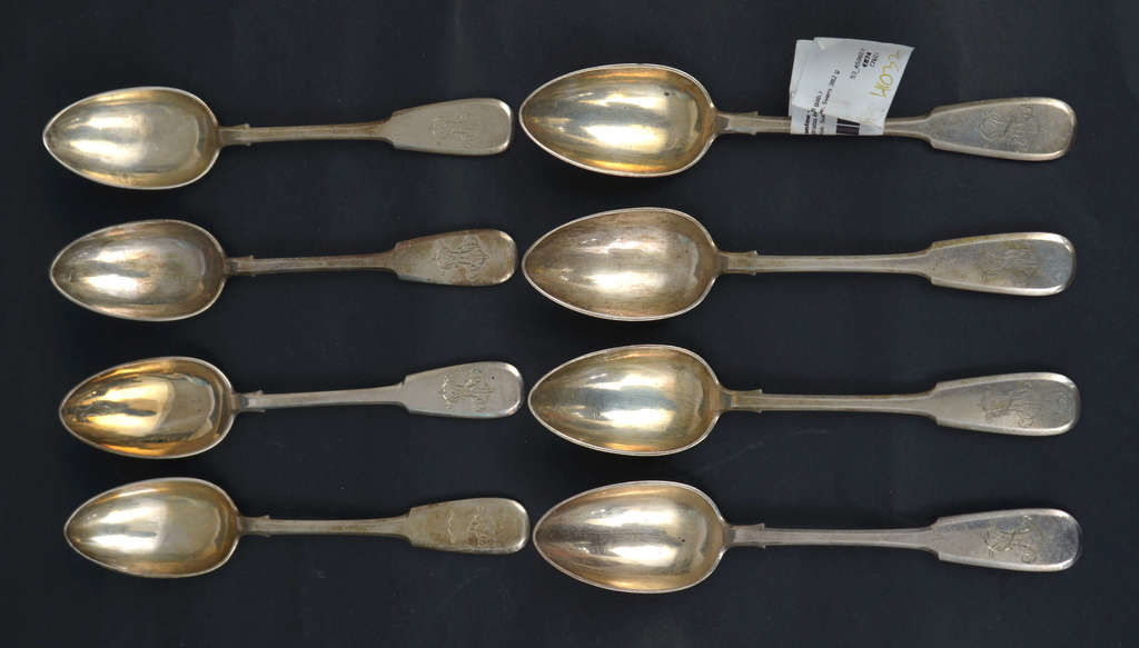 K.Faberge silver tablespoons (8 pcs.)
