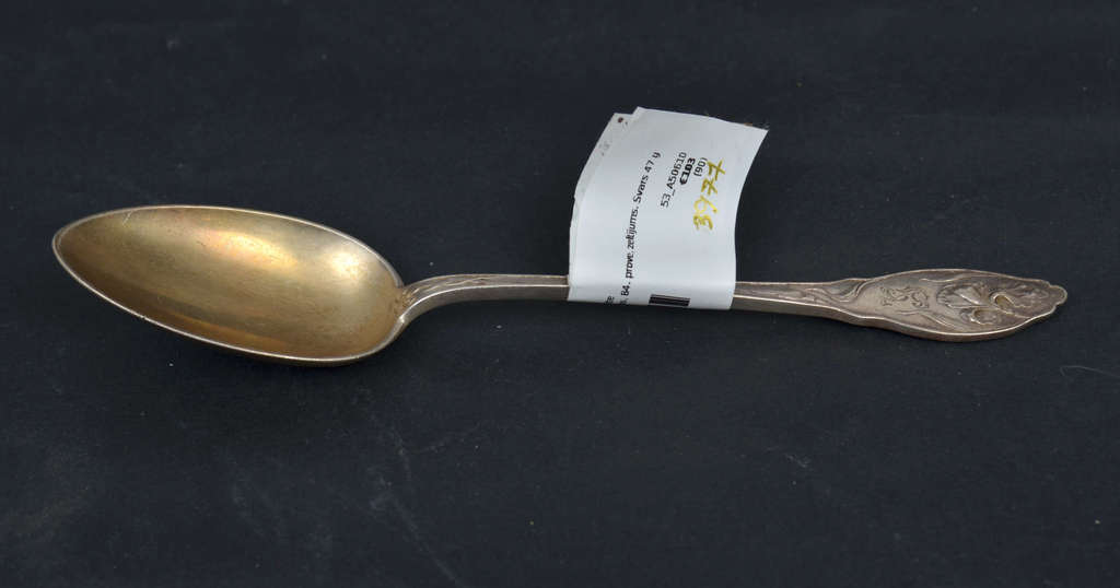 Silver gilded spoon