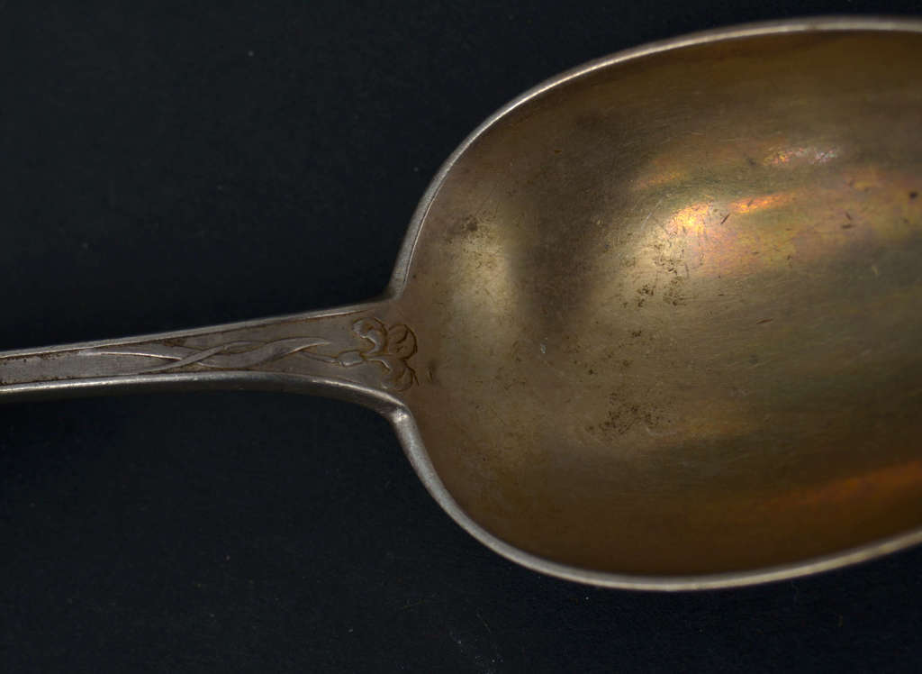 Silver gilded spoon