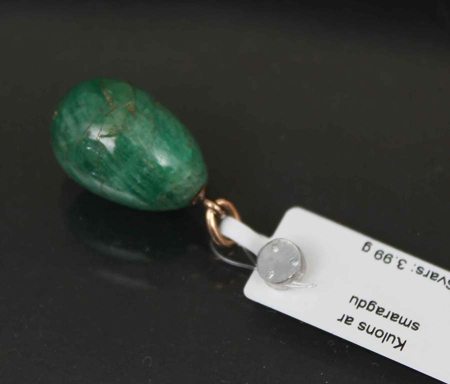 K. Faberge emerald egg pendant