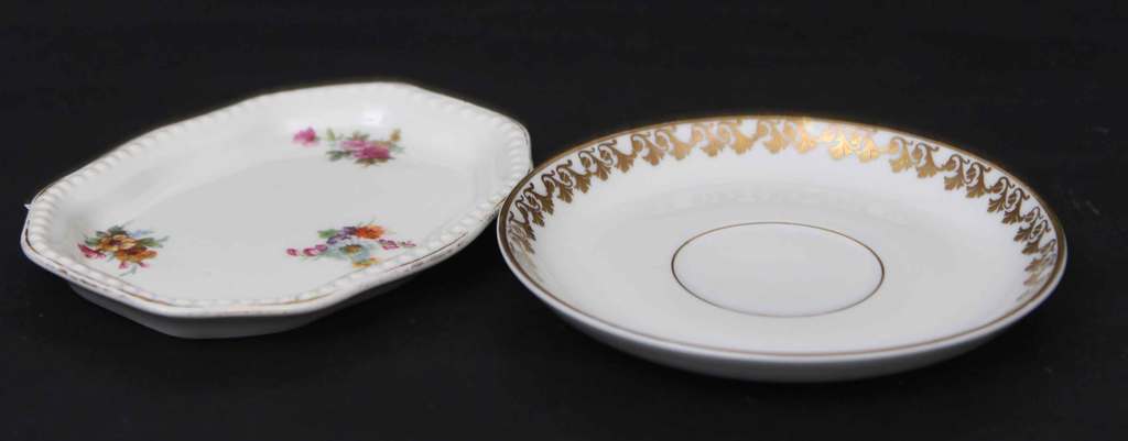 Porcelain saucer and plate