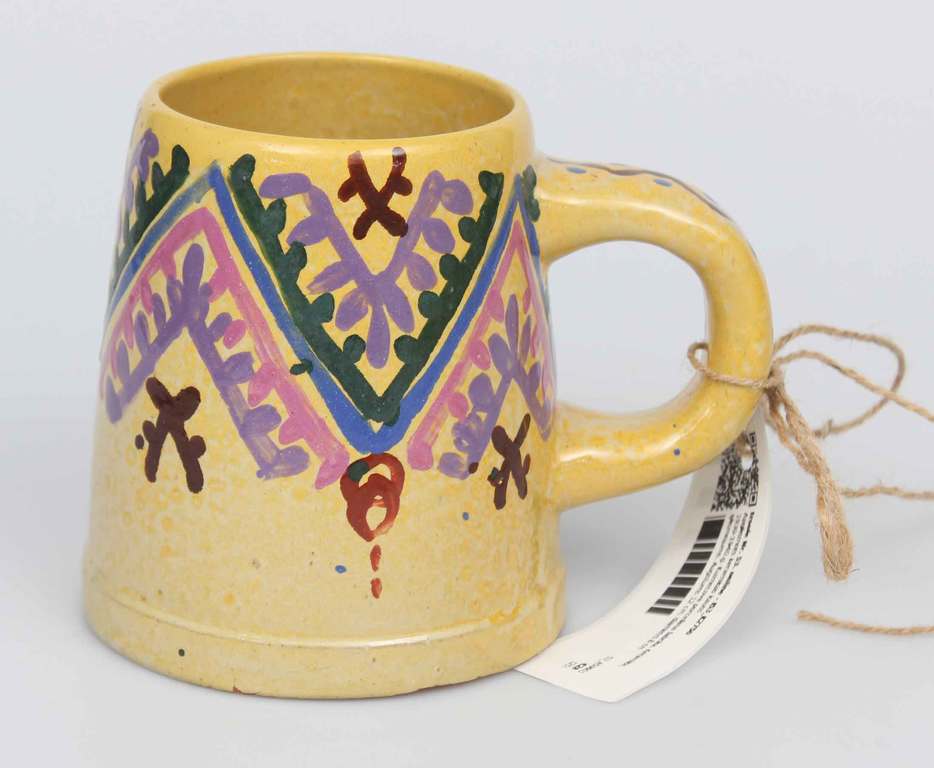 Painted ceramic cup
