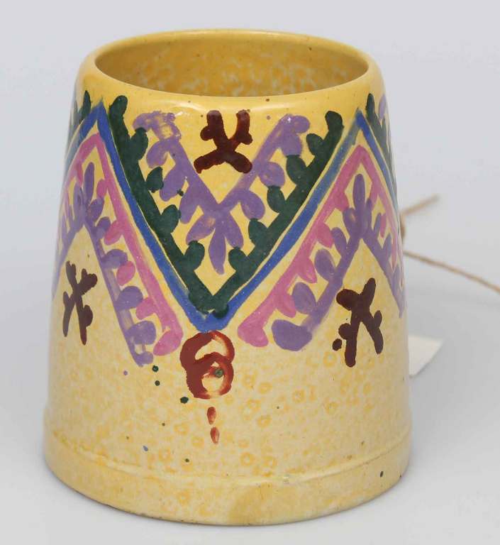 Painted ceramic cup