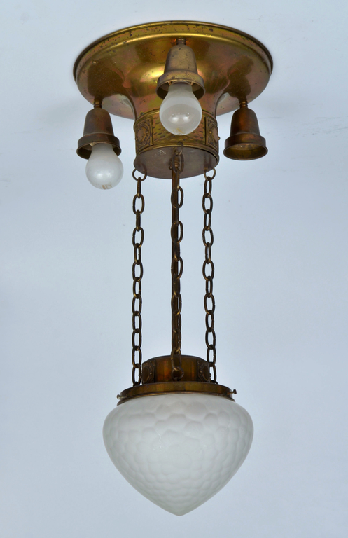 Art Nouveau chandelier with a dome