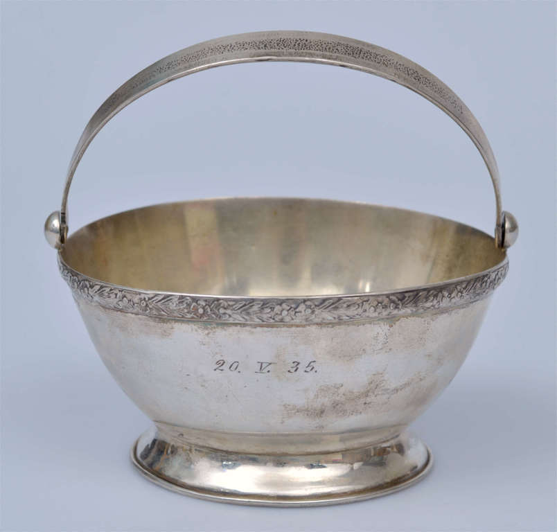 Silver sugar bowl