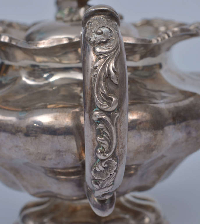 Gilded silver sugar bowl