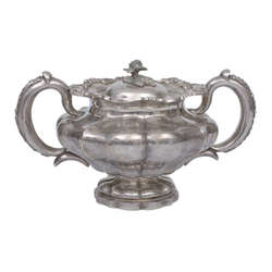 Gilded silver sugar bowl