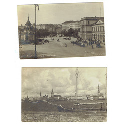 2 открытки - «Рижский порт», «Привокзальная площадь в Риге».