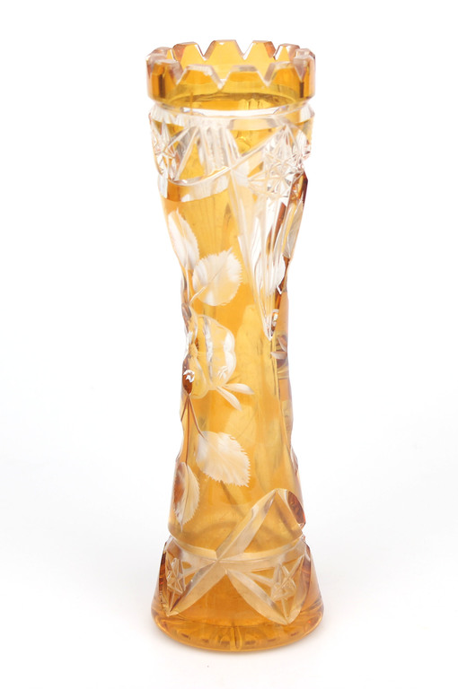 Colored crystal vase