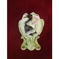 Art Nouveau vase with a bird 