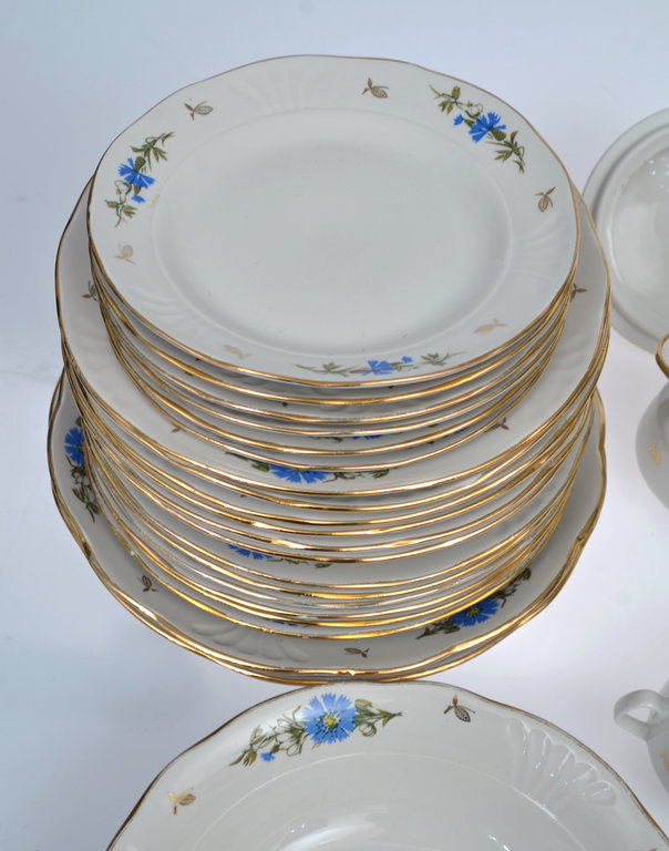 Lunch porcelain set for six people