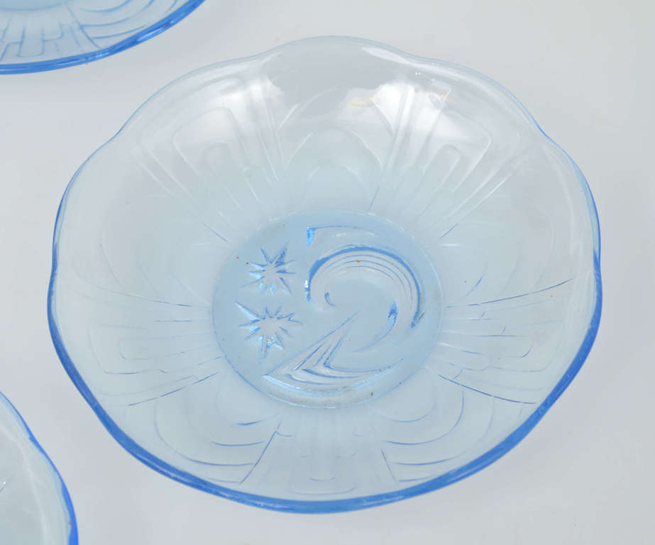 Glass plates with engraving 5 pcs.