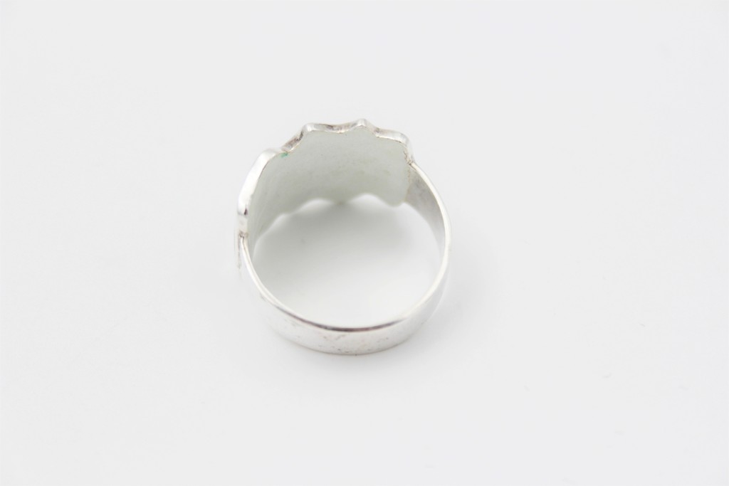 Silver Enamel Earring & Ring S-S6101