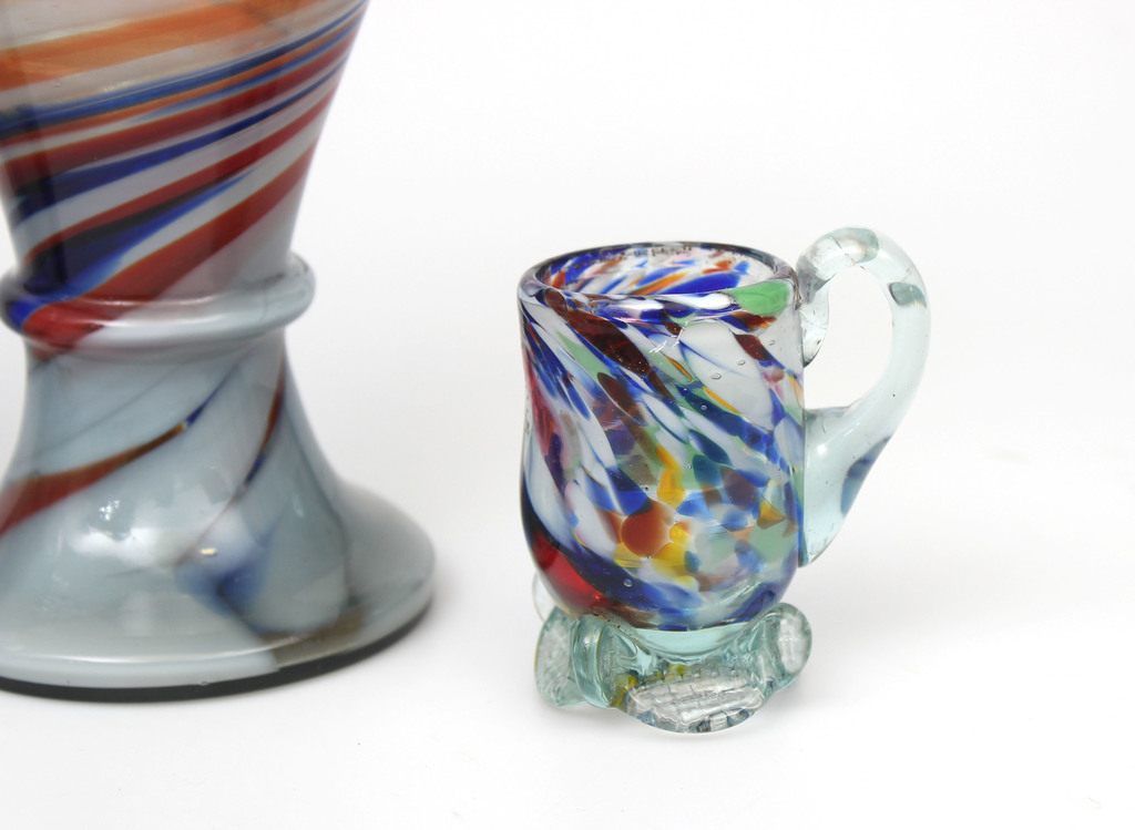 Livani glass factory set (Vase, cup, jug and ashtray)