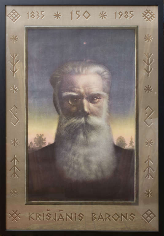 Poster ''Kr. Barons 1835-1985. 150 gadu jubileja''