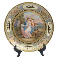 Porcelāna šķīvis ar gleznojumu ''Amor et Lappheur''