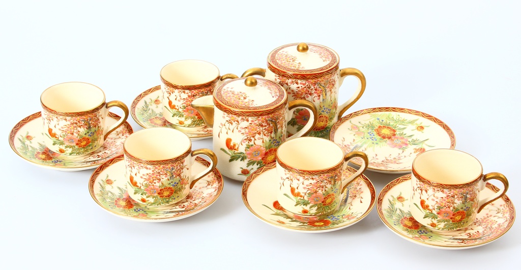 Faience set for five people