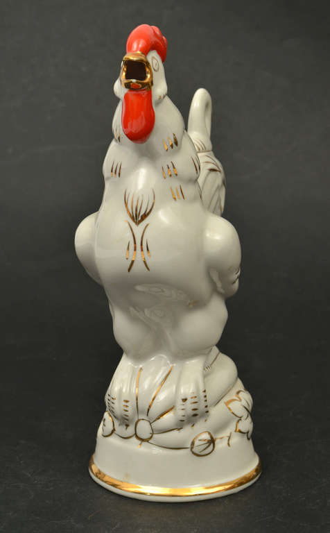 Porcelain decanter with lid Rooster