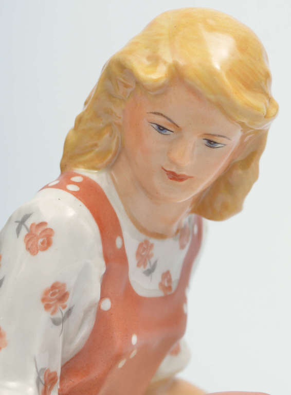 Porcelain figurine ''Girl in the forest''