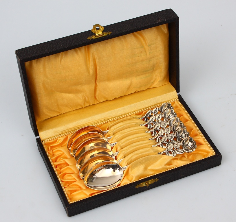 Silver spoon set (6 pieces) in the original box