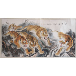 Painting on the rice paper 