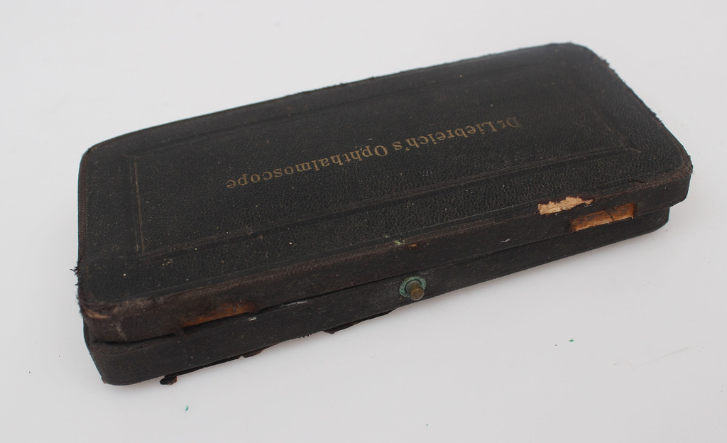Dr. Liebreich ophthalmoscope in the original box