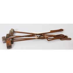 Coal splitting hammers with copper heads 5 pcs.