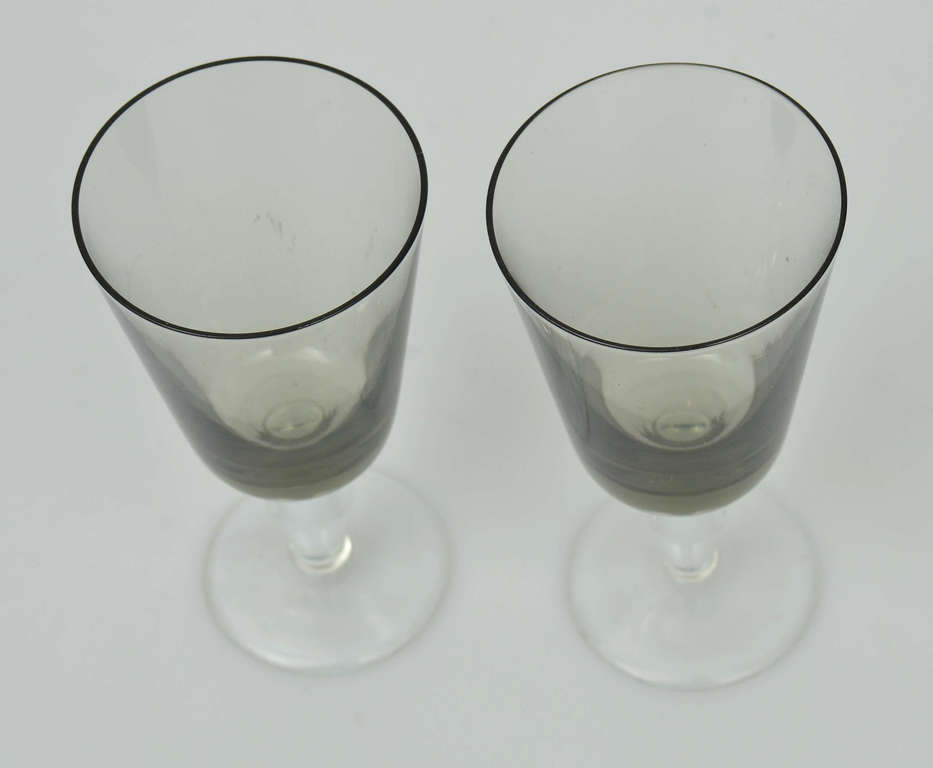 Uranium glass glasses 2 pcs.