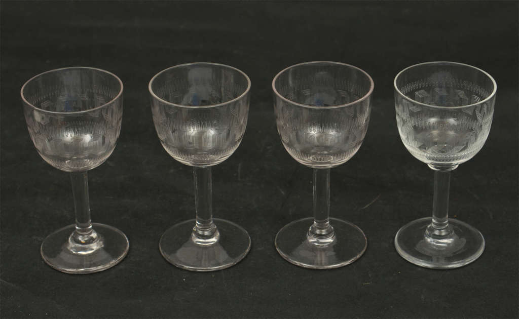 American Great Depression glass glasses 4 pcs.