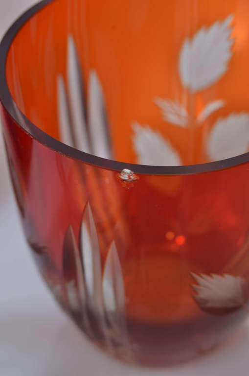 Krāsainā stikla komplekts - kanna ar glāzi