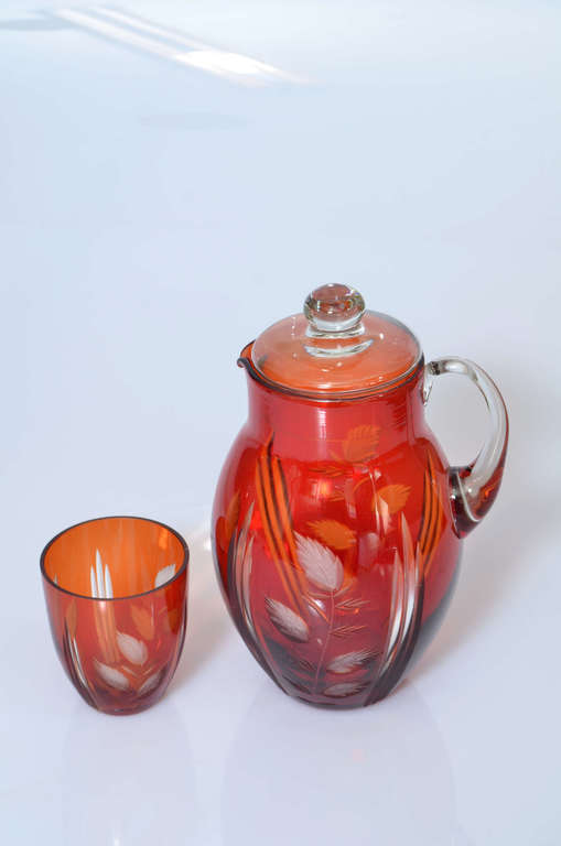 Stained glass set - jug with a glass