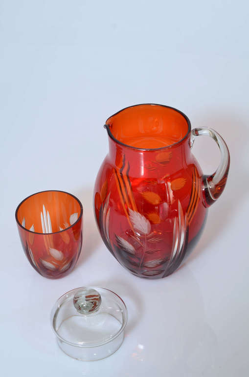 Stained glass set - jug with a glass