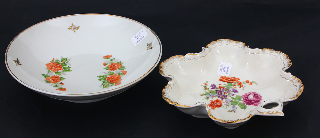Two porcelain serving dishes