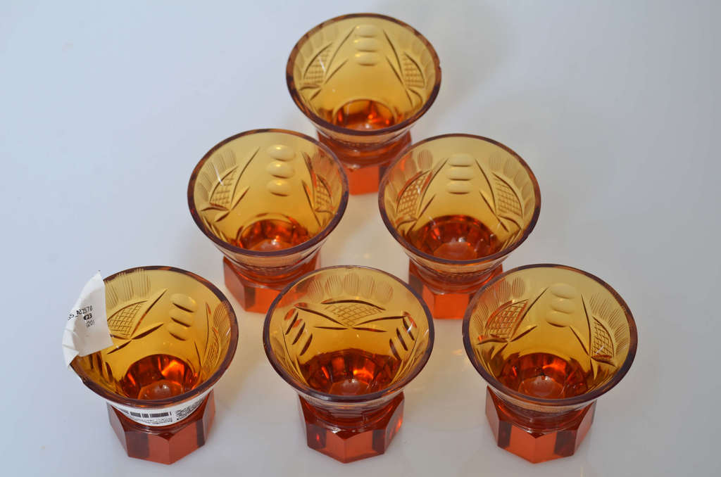 Set of glasses from Ilguciems glass factory 6 pcs