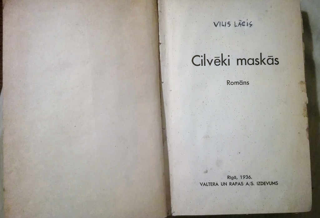 Novel by Vilis Lacis ''People in masks