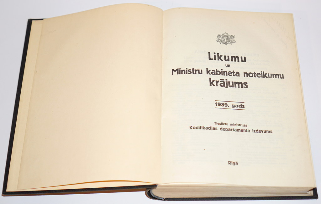 Likumu un Ministru kabineta noteikumu krājums 1939.gads