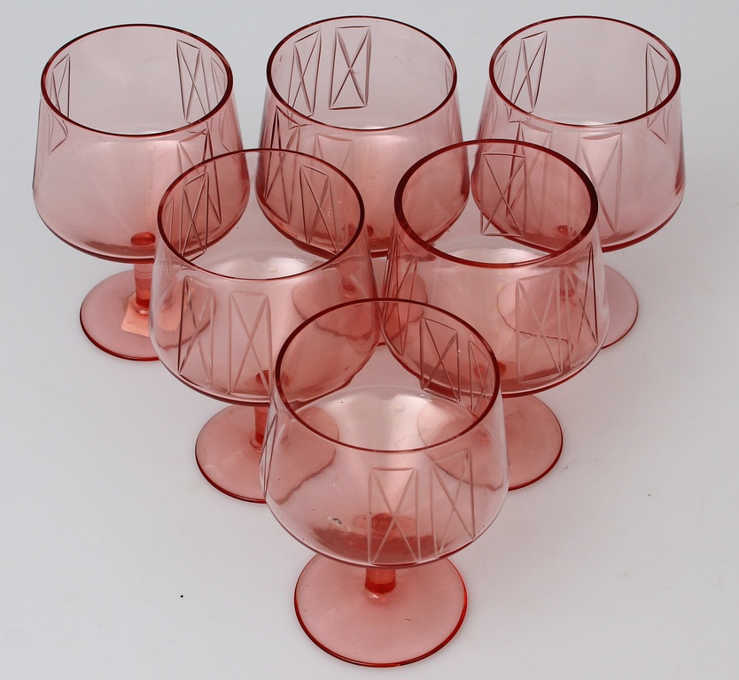 Stained glass juice glasses (6 pcs.)