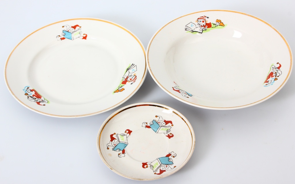 Porcelain plates for children 3 pcs.