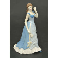 Porcelāna figūriņa ''Meitene balti zilā kleitā''