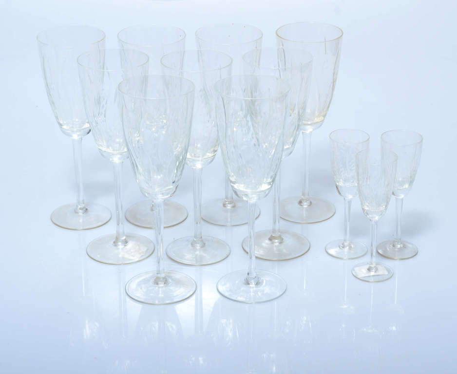 Glasses for white wine 9 pcs + 3 glasses  for vodka 
