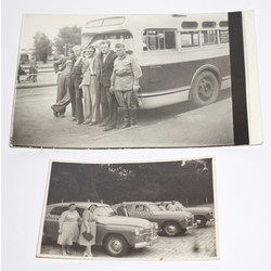 2 photos - taxi, at the trolleybus