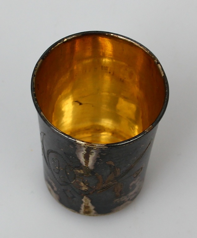 Art Nouveau silver cup