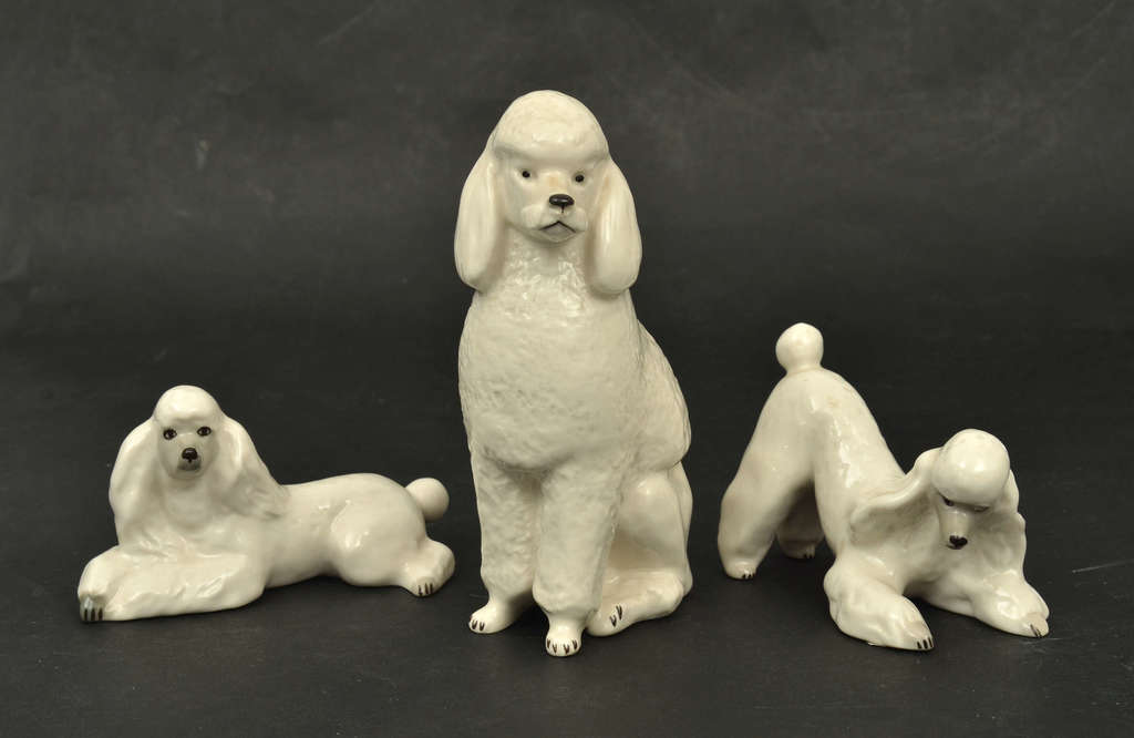 LFZ Porcelain figurine set Poodles 3 pcs.