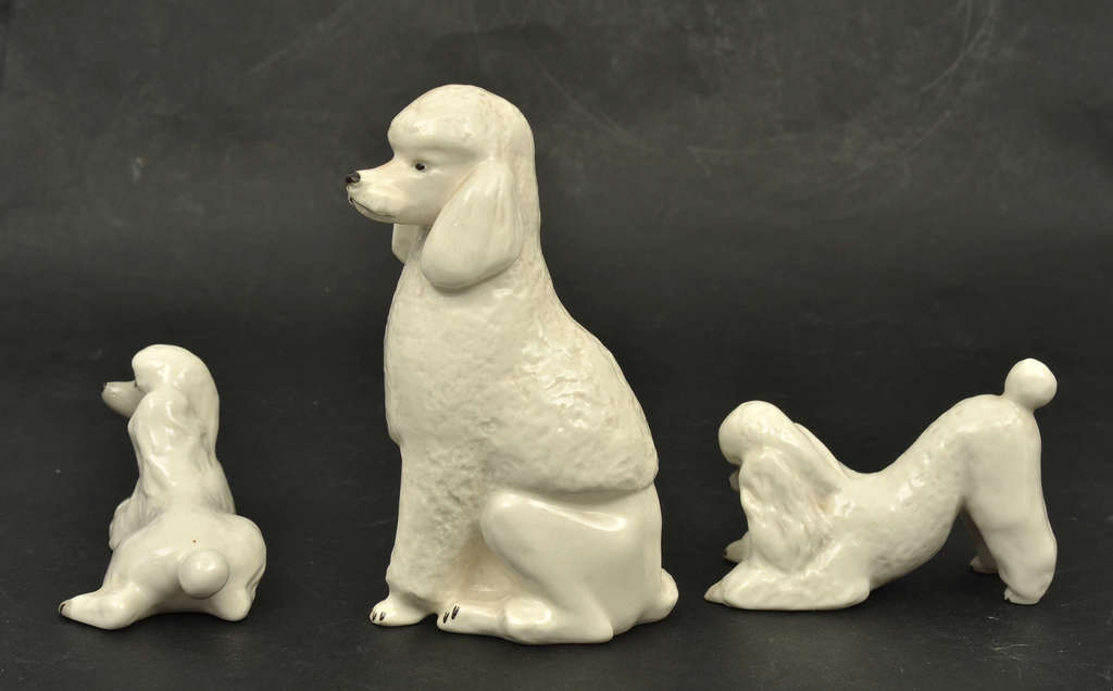 LFZ Porcelain figurine set Poodles 3 pcs.