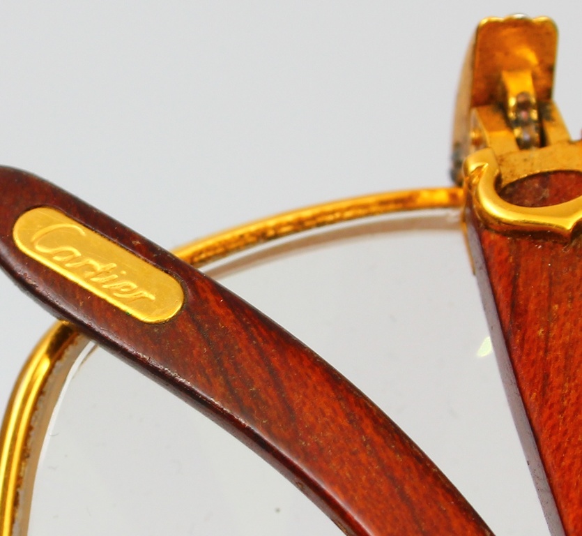 Позолоченные очки Cartier Paris (в неоригинальном футляре)