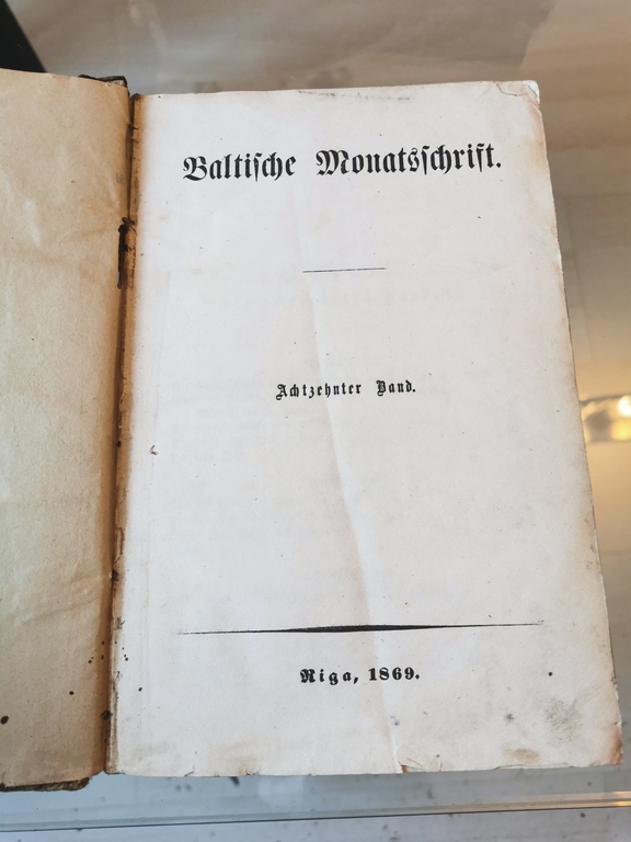 Baltische Monatsschrift Vol.18, 1869