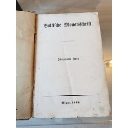 Baltische Monatsschrift Vol.18, 1869